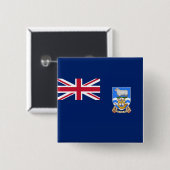 Vlag van de Falklandeilanden (Brits Territorium) Vierkante Button 5,1 Cm (Voorkant /achterkant)