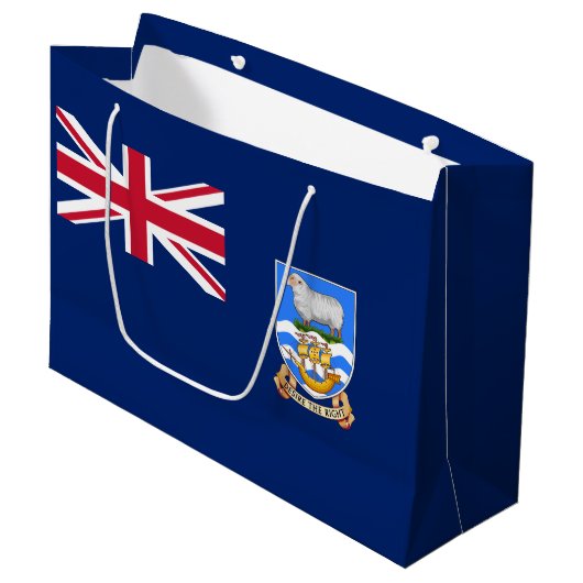 Vlag van de Falklandeilanden Groot Cadeauzakje (Voorkant Gekanteld)