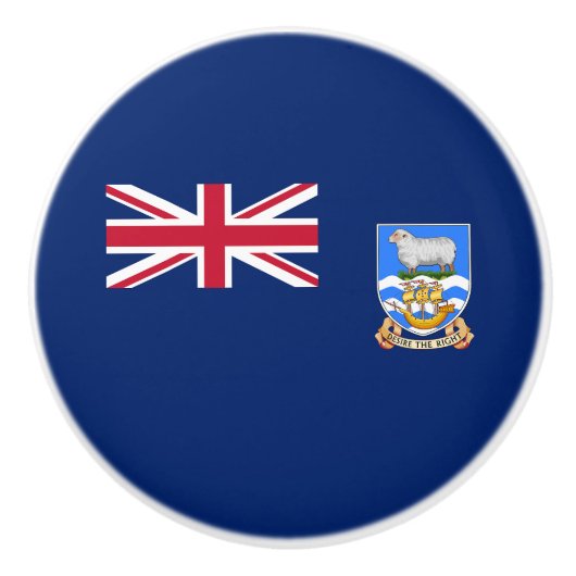 Vlag van de Falklandeilanden Keramische Knop (Voorkant)
