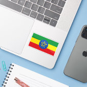Vlag van de Federale Democratische Republiek Ethio Sticker (Laptop met iPhone)