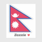 Vlag van de Federale Democratische Republiek Nepal Sticker (Vel)