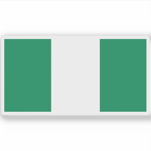 Vlag van de Federale Republiek Nigeria Sticker (Voorkant)
