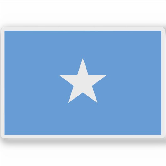 Vlag van de Federale Republiek Somalië Sticker (Voorkant)