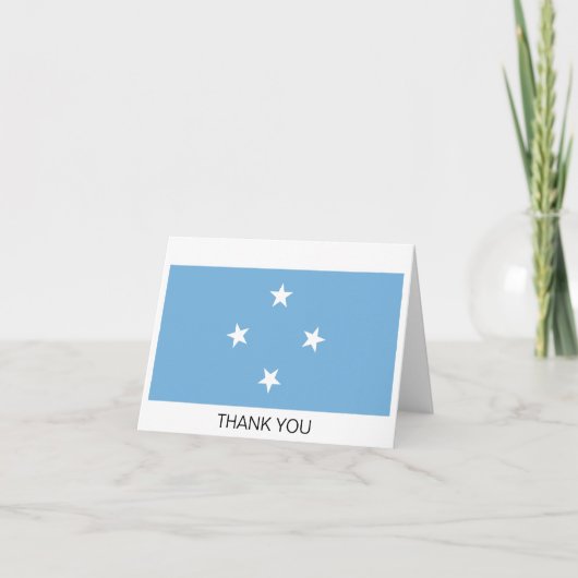 Vlag van de Federale Staten van Micronesia Bedankkaart (Voorkant)