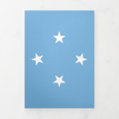 vlag van de Federale Staten van Micronesia Drieluik Kaart (Cover)