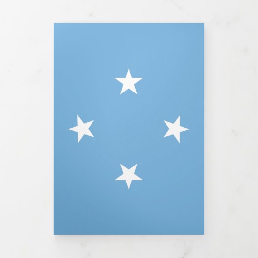 vlag van de Federale Staten van Micronesia Drieluik Kaart (Cover)