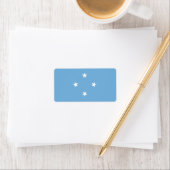 vlag van de Federale Staten van Micronesia Etiket (Insitu)
