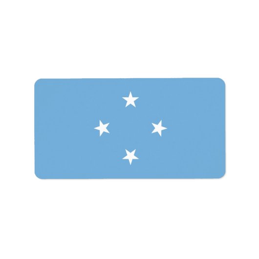 vlag van de Federale Staten van Micronesia Etiket (Voorkant)