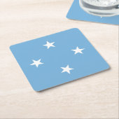 Vlag van de Federale Staten van Micronesia Kartonnen Onderzetters (Schuin)