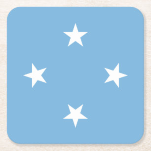 Vlag van de Federale Staten van Micronesia Kartonnen Onderzetters