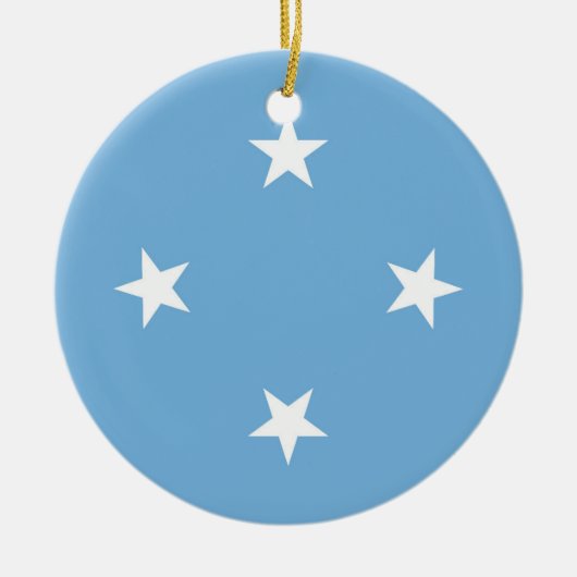 vlag van de Federale Staten van Micronesia Keramisch Ornament (Voorkant)