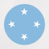 vlag van de Federale Staten van Micronesia Labels (Design 2)