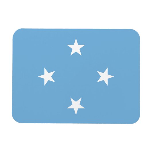 Vlag van de Federale Staten van Micronesia Magneet (Horizontaal)