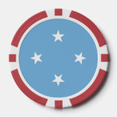 vlag van de Federale Staten van Micronesia Poker Chips (Voorkant)