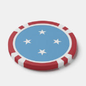 vlag van de Federale Staten van Micronesia Poker Chips (Enkel)