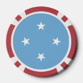 vlag van de Federale Staten van Micronesia Poker Chips (Achterkant)