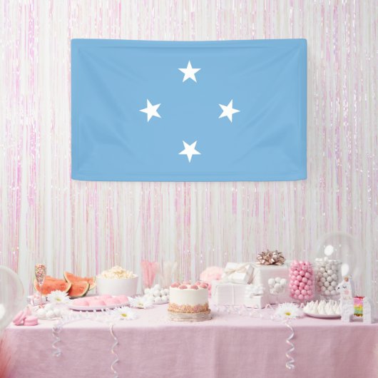vlag van de Federale Staten van Micronesia Spandoek (Feest)