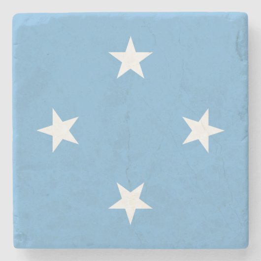 Vlag van de Federale Staten van Micronesia Stenen Onderzetter (Voorkant)