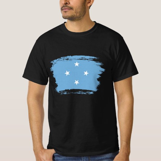 vlag van de Federale Staten van Micronesia T-shirt (Voorkant)