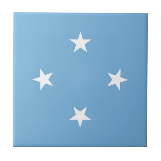 vlag van de Federale Staten van Micronesia Tegeltje (Voorkant)