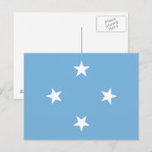 Vlag van de Federale Staten van Micronesië Briefkaart (Voorkant / Achterkant)