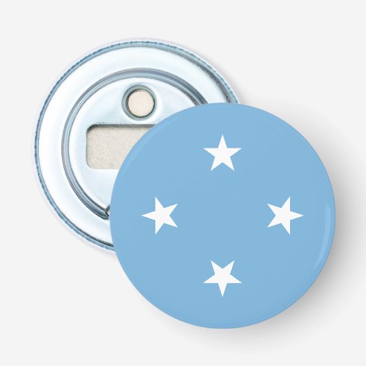 Vlag van de Federale Staten van Micronesië Button Flesopener (Voorkant)