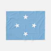 Vlag van de Federale Staten van Micronesië Fleece Deken (Voorkant (Horizontaal))