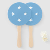 Vlag van de Federale Staten van Micronesië Handwaaier (Voorkant en achterkant)