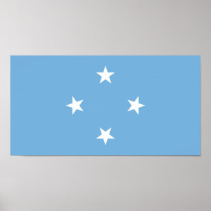 Vlag van de Federale Staten van Micronesië Poster