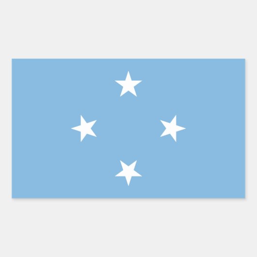Vlag van de Federale Staten van Micronesië Rechthoekige Sticker (Voorkant)