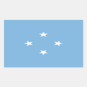 Vlag van de Federale Staten van Micronesië Rechthoekige Sticker