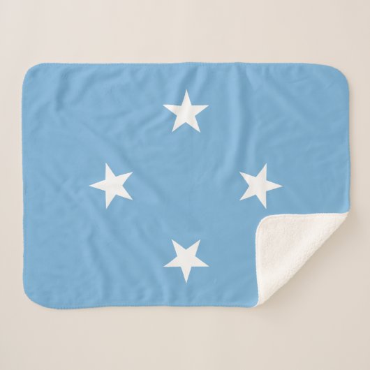 Vlag van de Federale Staten van Micronesië Sherpa Deken (Voorkant (horizontaal))