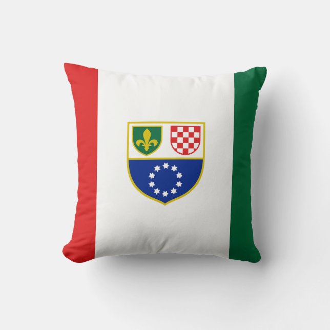 Vlag van de Federatie Bosnië en Herzegovina Kussen (Voorkant)