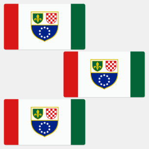 Vlag van de Federatie Bosnië en Herzegovina Labels