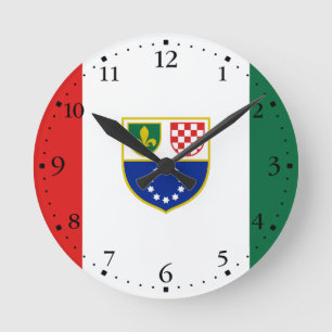 Vlag van de Federatie Bosnië en Herzegovina Ronde Klok