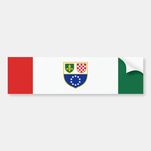 Vlag van de Federatie Bosnië-Herzegovina Bumpersticker (Voorkant)