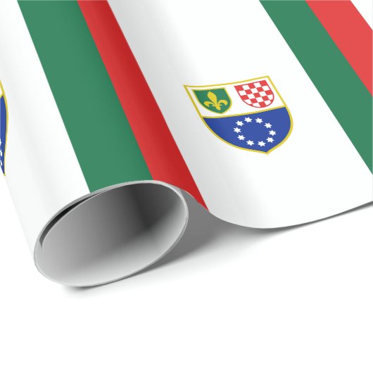 Vlag van de Federatie Bosnië-Herzegovina Cadeaupapier (Rol Hoek)