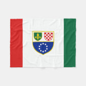 Vlag van de Federatie Bosnië-Herzegovina Fleece Deken (Voorkant (Horizontaal))