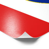 Vlag van de Federatie Bosnië-Herzegovina Foto Afdruk (Hoek)