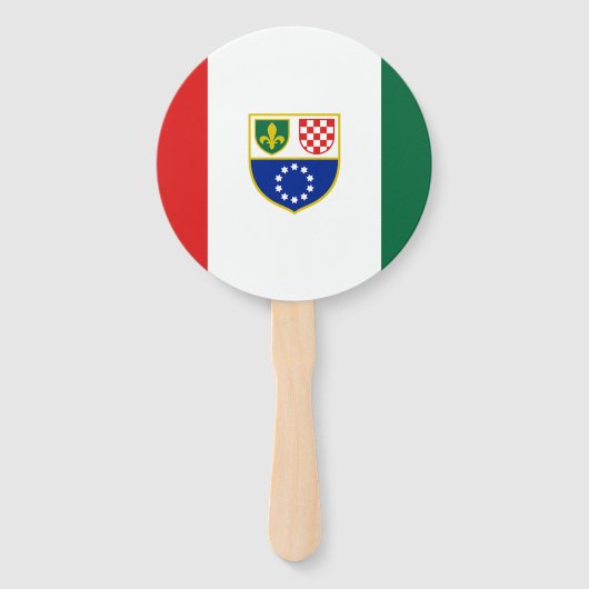 Vlag van de Federatie Bosnië-Herzegovina Handwaaier (Voorkant)