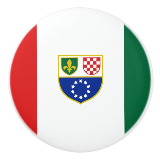 Vlag van de Federatie Bosnië-Herzegovina Keramische Knop (Voorkant)