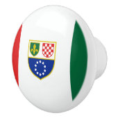 Vlag van de Federatie Bosnië-Herzegovina Keramische Knop (Rechts)