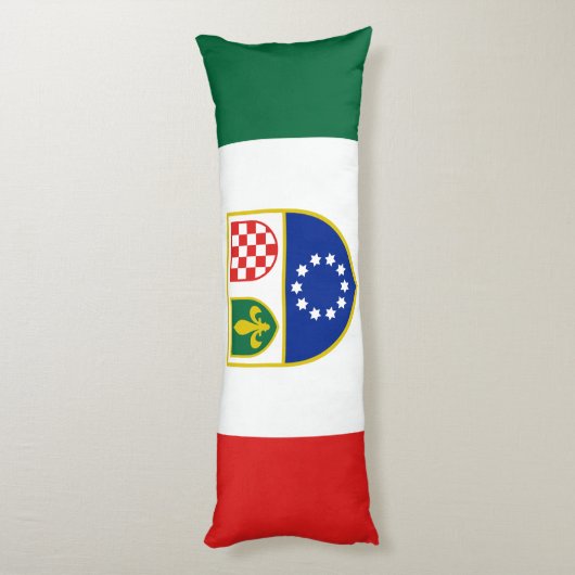 Vlag van de Federatie Bosnië-Herzegovina Lichaamskussen (Achterkant (Verticaal))