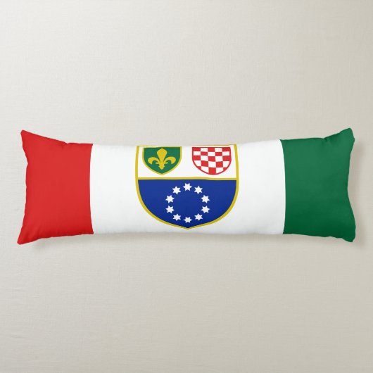 Vlag van de Federatie Bosnië-Herzegovina Lichaamskussen (Voorkant)