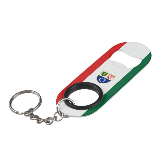 Vlag van de Federatie Bosnië-Herzegovina Mini Flessenopener (Voorkant Gekanteld)