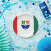 Vlag van de Federatie Bosnië-Herzegovina Papieren Bordje (Feest)