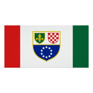 Vlag van de Federatie Bosnië-Herzegovina Perfect Poster