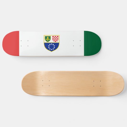 Vlag van de Federatie Bosnië-Herzegovina Persoonlijk Skateboard (Horizontaal)