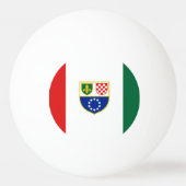 Vlag van de Federatie Bosnië-Herzegovina Pingpongbal (Achterkant)