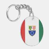 Vlag van de Federatie Bosnië-Herzegovina Sleutelhanger (Voorkant Links)